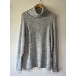 Quince Baby Alpaca Wool Gray Turtleneck Sweater